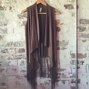 Suede Fringe Vest